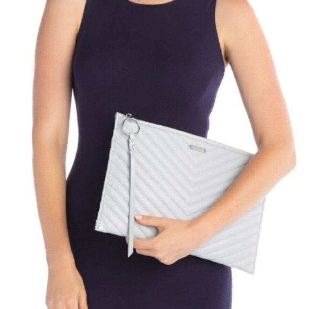 You will look CLASSY with this Rebecca Minkoff Edie Large Leather Zip Clutch - Picture 2 of 13